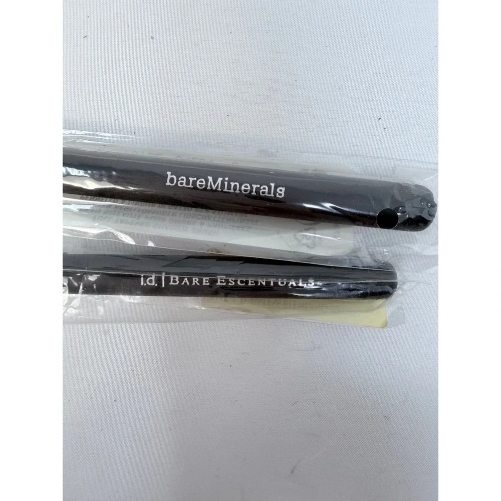 bareMinerals Full Tapered Shadow & Fast Flawless Blending Brush Set Black Silver